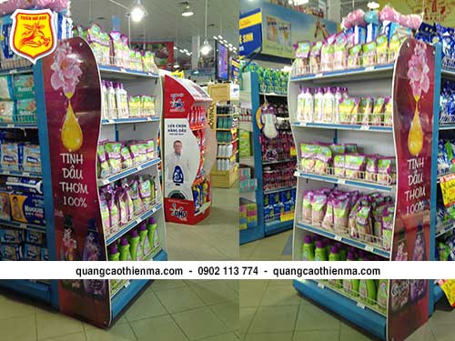 Kệ ốp cột siêu thị trưng bày sản phẩm
